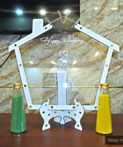 Bộ rót cát hình ngôi nhà trang trí đám cưới