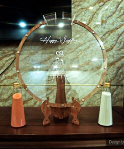 Bộ rót cát hình tròn trang trí đám cưới