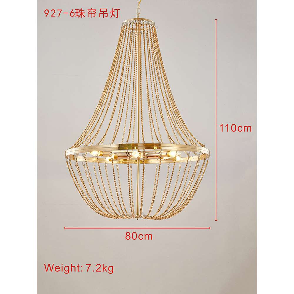 Đèn chùm đá rủ đám cưới 80x95cm
