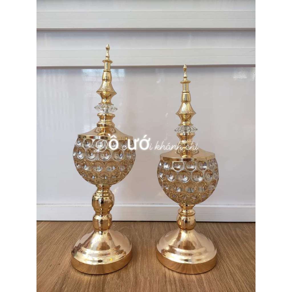 Bộ 2 trụ nến ngọn tháp decor đám cưới