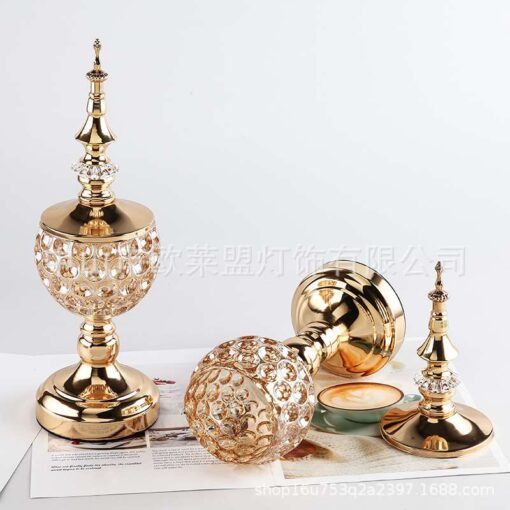Bộ 2 trụ nến ngọn tháp decor đám cưới