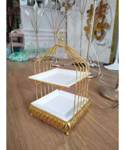 Khay bánh 2 tầng con hươu trang trí đám cưới