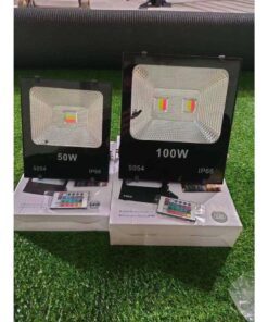 Đèn pha đổi màu 50w, 100w có điều khiển