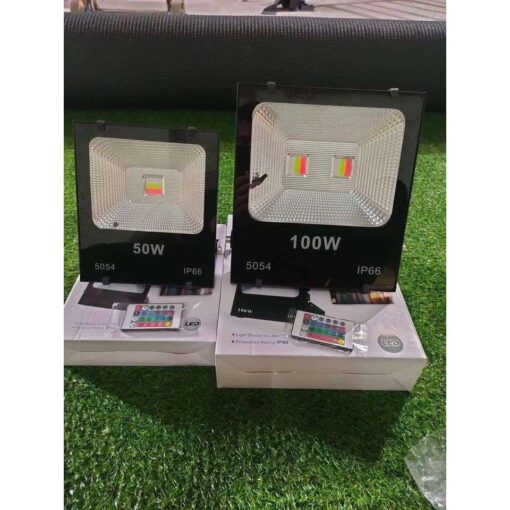 Đèn pha đổi màu 50w, 100w có điều khiển