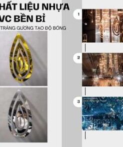 Thả sequin giọt lệ kích thước 30cm 50cm treo trần trang trí decor studio, cửa hàng, đám cưới