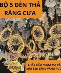 Bộ 5 đèn thả mặt trời đường kính 20cm Led dùng trang trí decor cửa hàng, nhà hàng khách sạn đám cưới sự kiện treo rạp