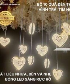 Bộ 10 quả đèn thả trái tim Hình Hộp trang trí đám cưới ăn hỏi nhà rạp sự kiện trang trí nhà hàng khách sạn