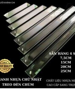 Thanh đá chữ nhật, móc sắt tròn thay thế cho đèn chùm đám cưới