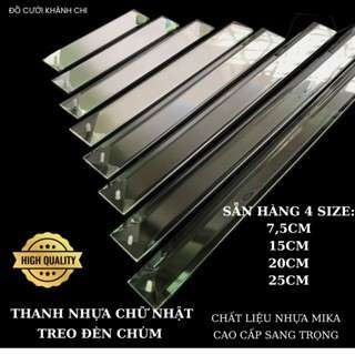 Thanh đá chữ nhật, móc sắt tròn thay thế cho đèn chùm đám cưới