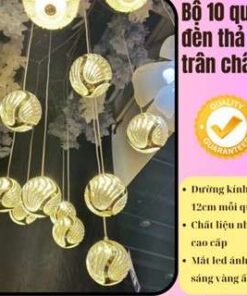 Bộ 10 quả đèn thả Trân Châu trang trí decor gia đình, cửa hàng, nhà hàng, đám cưới treo trần nhà rạp