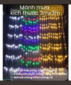 Led Mành Mưa Rơi Thác Nước 10 Sợi kích thước ngang 3m cao 3m đủ màu