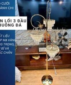 Đèn dẫn lối 3 chùm đá phale trang trí cổng cưới đám cưới nhà hàng khách sạn decor bàn gia tiên