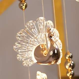 Bộ 5 đèn thả trang trí hình con chim công, decor nhà hàng khách sạn, đám cưới, quán cà phê, gia đình