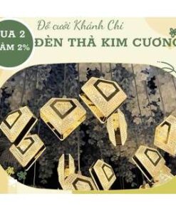 Bộ 10 đèn thả kim cương trang trí đám cưới, decor cửa hàng, quán cà phê