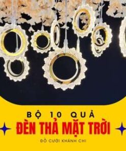 Bộ 10 quả đèn trang trí đám cưới thả hình mặt trời, nhà hàng, khách sạn, decor quán cà phê, studio