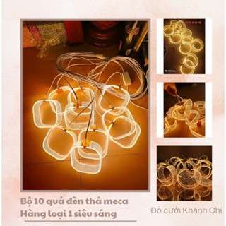Bộ 10 đèn thả trang trí đám cưới bằng meca, decor nhà hàng, studio, lễ ăn hỏi, gia tiên
