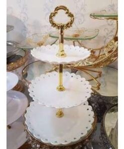 Khay đựng bánh kẹo 3 tầng trang trí ngày tết, gia đình, đám cưới nhà hàng khách sạn viền hoa văn