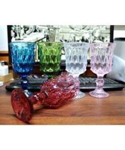 Ly nhựa hoa văn hình thoi trang trí đám cưới, decor bàn ăn hỏi, lễ gia tiên
